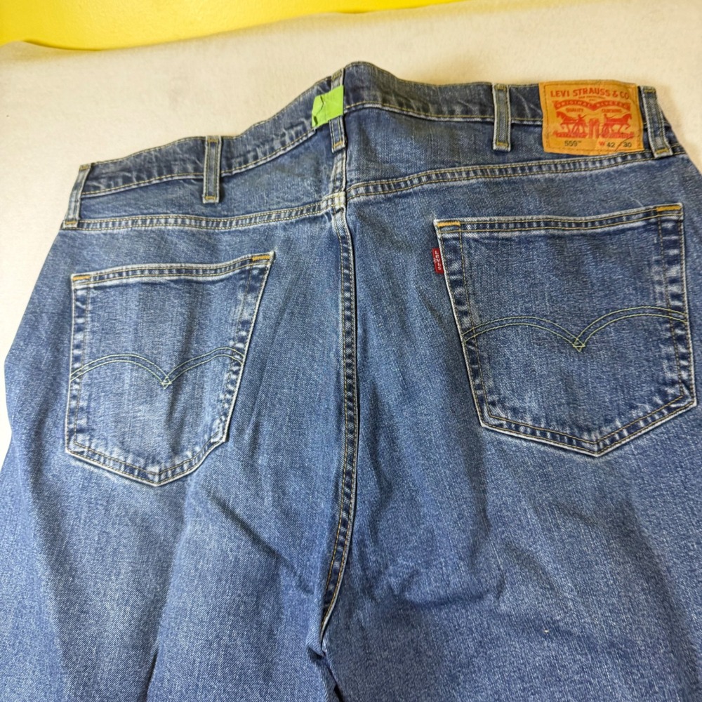 Levis 559 Relaxed Straight‎ Jeans Mens 42x30 Blue Medium Wash Denim Pants
